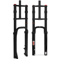 Fourche de vélo à neige 26*4.0, suspension pneumatique, fourche de vélo à pneus larges 4.0, pneu 9*135mm, fourche avant de vélo de montagne, simple ou double épaule, fourche avant de VTT