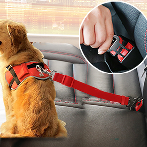 Cinturón de seguridad ajustable para perro y gato, correa de seguridad para vehículo de Mascota, arnés de Collar de tracción de viaje, Clip de plomo para perro, producto para mascotas - Product Image 1