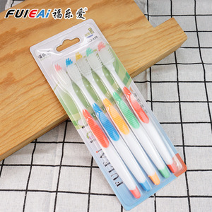 Cepillos de dientes Fuleai, paquete de 5, cerdas suaves, coloridos, cepillos de dientes manuales para adultos para uso diario - Product Image 1