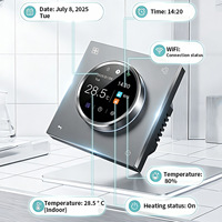 Contrôleur de température rotatif à écran couleur SDM8-16A, AC90-240V, matériau PC ignifuge, économie d'énergie pour la maison et l'appartement