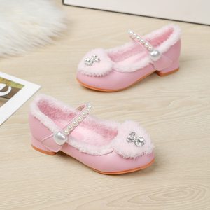 Chaussures habillées d'automne pour filles, semelles en caoutchouc antidérapantes, semelles intérieures souples en PU, fermeture auto-agrippante réglable, hauteur personnalisable - Product Image 3