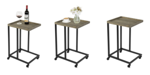 Modern Mobile Snack Nightstand <b>Sofa</b> <b>Table</b> Coffee <b>Side</b> Laptop Desk Metal Frame Dining Hotel Use - Product Image 6