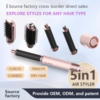 Sèche-cheveux et styler BLDC 5 en 1, brosse à air chaud haute vitesse 110 000 tr/min avec 200 millions d'ions négatifs, outil de salon à faible bruit