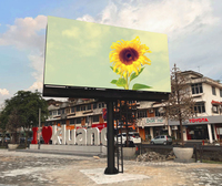 Panneau d'affichage LED extérieur ultra-fin double face à colonne unique P5, IP65, prise en charge de l'animation pour centre commercial, mur numérique