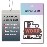 Désodorisant de voiture en papier à prix d'usine, toutes senteurs, forme personnalisée avec logo, carte parfumée personnalisée en gros pour cadeau publicitaire