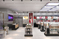 02-DYaS017 K-beauty Store Display, design d'intérieur de boutique moderne, série noire personnalisée, mobilier pour boutique de cosmétiques