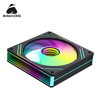Ventilador AntarcChill de 120 mm de Fábrica, Diseño Central y Lateral con Espejo, Alto Flujo de Aire, Bajo Ruido, Refrigeración para Computadora PWM