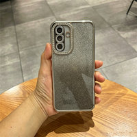 Coque de téléphone en TPU souple avec autocollants brillants dégradés en diamant plaqué pour Samsung Galaxy A17 A27 A37 A57 A16 A26 A36 A56 pour filles