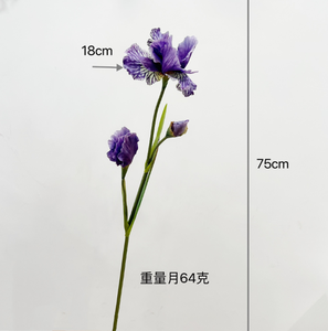 Venta al por mayor de un solo tallo de seda púrpura de flores artificiales <span class=keywords><strong>Iris</strong></span> para la decoración del hogar - Product Image 5