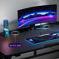 Bureau d'Ordinateur PC Gamer Moderne Panneau Fibre de Carbone pour Joueurs