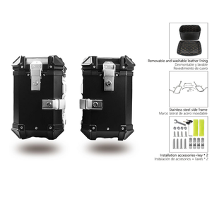 Caixa Lateral De Alumínio JFG para Todas As Motocicletas Top Case Preto Alumínio Moto PannierStorage Bagagem Caixas laterais Da Motocicleta - Product Image 5