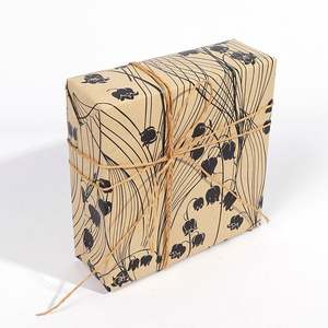 2024 papel Kraft personalizado impreso 43*300 cm 3 rollos por juego diseño papel de regalo de impresión - Product Image 1