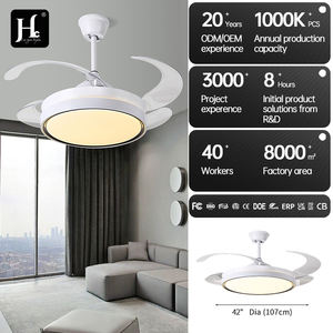 42 Inch Retractable <b>Ceiling</b> <b>Fan</b> New Design <b>Ceiling</b> <b>Fan</b> With Light Invisible Smart <b>Ceiling</b> <b>Fan</b> With Remote Control - Product Image 6