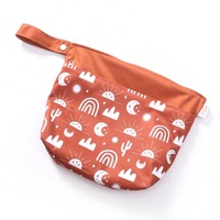 Trousse de toilette imperméable à imprimé bohème - Organisateur de voyage à double fermeture éclair avec compartiment sec/humide