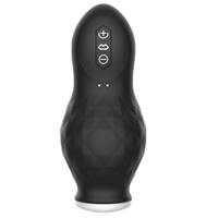 Rotierender Saugkraft-Masturbator für Männer mit vibrierendem Hodenmassagegerät, LED-Anzeige und Rollenspiel-Funktion