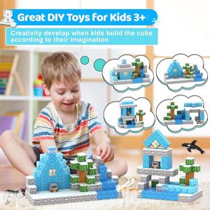 บล็อกแม่เหล็กขนาด2.5ซม. 100ชิ้นต่อโลกลูกบาศก์ขนาดเล็กก้านแม่เหล็กแบบประสาทสัมผัสแบบมอนเตสซอรี่ - Product Image 6