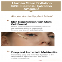 AMPOULE STEM CELL M&E - TAZO COMPANY - Soin anti-âge coréen hydratant pour le renouvellement de la peau - Niacinamide, adénosine, acide hyaluronique, glutathion