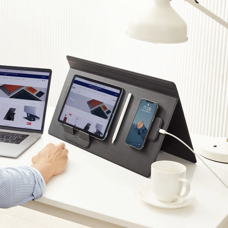 Custom OEM/ODM Multi-angle Work Smart Magnet Laptop Stand <strong>Wireless</strong> <strong>Charging</strong> Mouse Pad <strong>Desk</strong> <strong>Mat</strong>