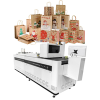 Printer Inkjet Digital A3 Single Pass untuk Tas & Gelas Kertas Lebar 800mm Otomatis Penuh Kecepatan Tinggi 40m/menit Tangki Tinta Isi Ulang