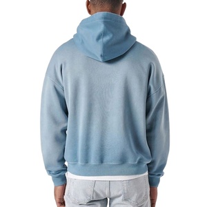 Sweat à capuche unisexe Yingling de haute qualité, coupe oversize, effet délavé, personnalisable, pour homme, en coton épais 100% - Product Image 3