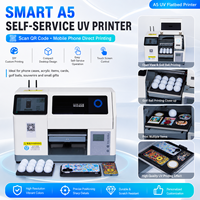 Imprimante UV intelligente AI A5 avec tête XP600, machine d'impression en libre-service par lecture de codes QR pour coques de téléphone personnalisées, badges en acrylique et métal