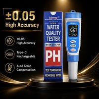 Medidor de pH Digital Recargable JUBWAY con Precisión de ±0.05, Probador de Calidad del Agua ATC para Acuarios, Agua Potable y Laboratorio