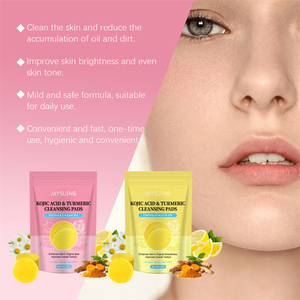 Jaysuing 55 piezas cúrcuma Ácido Kójico almohadillas <span class=keywords><strong>de</strong></span> limpieza <span class=keywords><strong>lavado</strong></span> <span class=keywords><strong>de</strong></span> cara exfoliante brillo acné reducción 60 piezas almohadillas <span class=keywords><strong>de</strong></span> limpieza para la cara - Product Image 5
