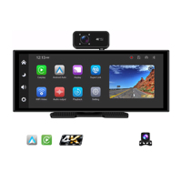 Caméra embarquée 4K Ultra HD à grand écran de 11,4 pouces, 3 canaux, avec Carplay, moniteur de stationnement, enregistrement avant et arrière, contrôle par application, WiFi et écran tactile