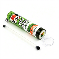 Tube en papier kraft écologique et recyclable pour snacks et sushis, avec logo personnalisé, doublure en aluminium, impression couleur personnalisée, vente en gros OEM en vrac
