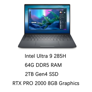 New Dell Pro Max 14 cao cấp Ultra 9 285H 64GB Ram 2TB SSD 14 "2.8k OLED tùy chỉnh RTX PRO 2000 GPU di động máy tính xách tay Máy Trạm - Product Image 1