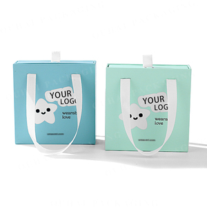 Sang trọng nhỏ đồ trang sức giấy Bao bì hộp Bông tai hộp đồ trang sức với xử lý và bọt chèn - Product Image 5