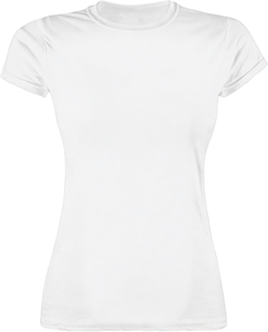Camiseta Casual de Manga Corta para Mujer, Cuello Redondo, Ajustada, 100% Algodón Blanco - Product Image 1