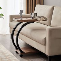 Morden Mobilier Café de Luxe Doré Petit Salon Base en Métal Doré Table d'Appoint de Canapé Rond