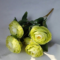 Bunga Ranunculus Premium L-086 7 Tangkai Warna Pink Muda, Bunga Artifisial Tangkai Pendek, Buket Imitasi untuk Dekorasi Pernikahan, Lorong, dan Rumah (Grosir)