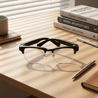 Lunettes Intelligentes IA Wi-Fi 6 BT 5.2 Batterie 240 mAh Vidéo 720P Traduction Multilingue Commande Vocale Tactile pour Bureau Transfrontalier