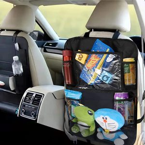 Organizador de asiento trasero de coche, bolsa de almacenamiento plegable colgante, organizador de asiento trasero de coche