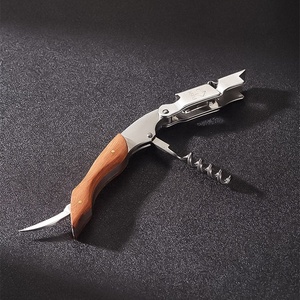 Tire-bouchon de Sommelier à Double Charnière en Bois de Rose, Breveté Français, Outil Promotionnel pour <span class=keywords><strong>Vin</strong></span> Rouge - Product Image 6