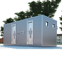 Toilettes publiques préfabriquées 40HQ - Bloc de toilettes modulaire en acier inoxydable, certifié Watermark et SAA, pour extérieur