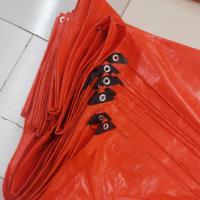 Bâche de protection robuste imperméable orange 20 x 20 m pour abri de voiture, bâche PE 70 g/m² recyclée pour extérieur