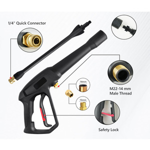 Pistola de Agua a Alta Presión Dr. Lotte de 31.5 Pulgadas y 4000 PSI con Flujo Ajustable, Kit para Lavado de Autos - Product Image 3
