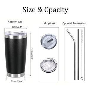 Vasos de Cerveza de Vidrio con <span class=keywords><strong>Tapas</strong></span>, Vasos Térmicos Personalizados, Termos para Sublimar, Vaso Personalizado de Acero Inoxidable - Product Image 5