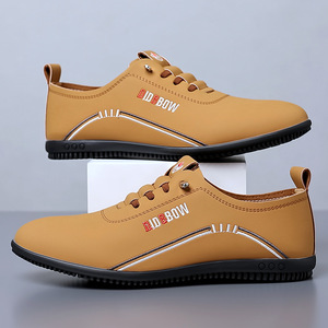 DIDBOW รองเท้าโลฟเฟอร์ลำลองสำหรับบุรุษสีเหลืองสีน้ำตาลพื้นรองเท้านุ่มแบบสวมสำหรับวัยรุ่น - Product Image 2