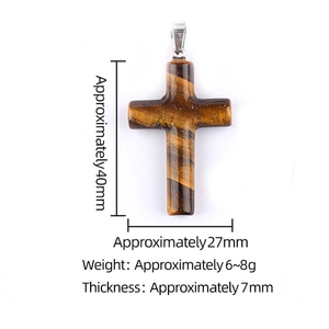 Mode edelsteen kruisvormige hanger christelijk-katholiek religieus klassiek kinder mini as crematie aandenken sieraden cadeau - Product Image 2