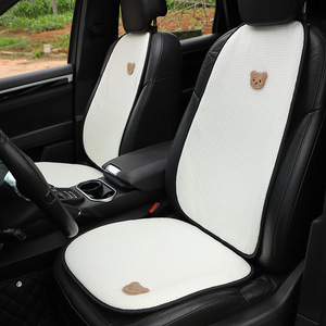 Fundas de Asiento de Coche de Seda Fría, Juego Completo Delantero, Frescas y Transpirables para Verano, con Diseño de Oso, para Decoración Interior del Coche - Product Image 2