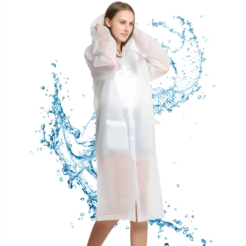 Hot Sale Cheap EVA Adult Transparent Poncho Raincoat