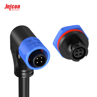 M12 4 broches 90° °   Ensemble de connecteurs étanches surmoulés 7A 300V IP67, prise mâle et prise femelle pour l'automatisation industrielle