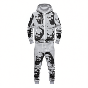 Ensemble de jogging décontracté à capuche personnalisé avec logo, léger, pour la course à pied en plein air, vente chaude, survêtements pour hommes, streetwear - Product Image 1
