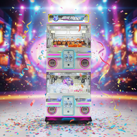 Super Claw Crane, jeu d'arcade 4 joueurs, machine à pinces à monnayeur pour poupées, convivial parent-enfant, en métal, version anglaise, garantie 1 an, pour centre de jeux