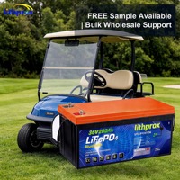 Batterie LiFePO4 à décharge profonde pour voiturette de golf 36V 200AH Grade A, plus de 6000 cycles, BMS intelligent RS485, connecteur Anderson, CE RoHS IP67, OEM ODM