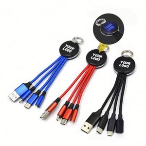 Led 3-In-1 Short <b>Charger</b> <b>Type</b>-<b>C</b> Usb 15Cm Mobile Phones Electronics Cord Gift 3 in 1 Charging <b>Cable</b> Logo Ready to Ship - Product Image 1